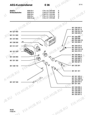 Взрыв-схема плиты (духовки) Aeg COMP. 5500B-D - Схема узла Section5